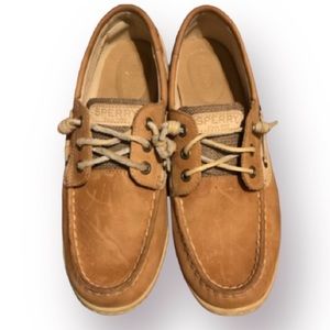 Women’s SPERRY Angelfish Linen Oat Boat Shoe.